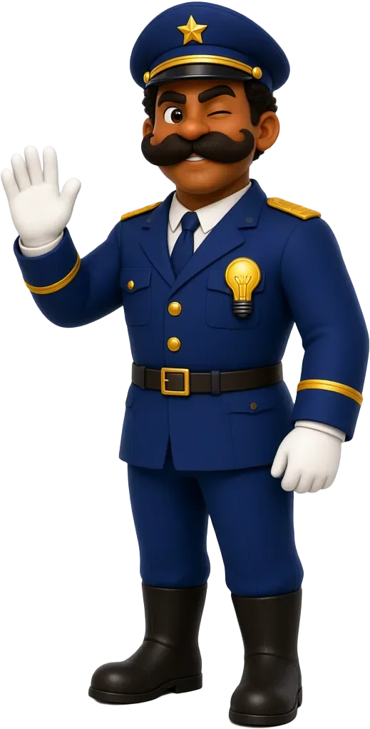 O General acenando